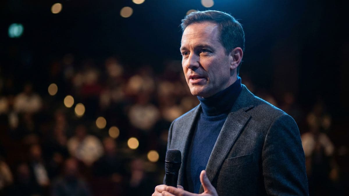 AI generated output for Cinematic Keynote Speaker Portrait