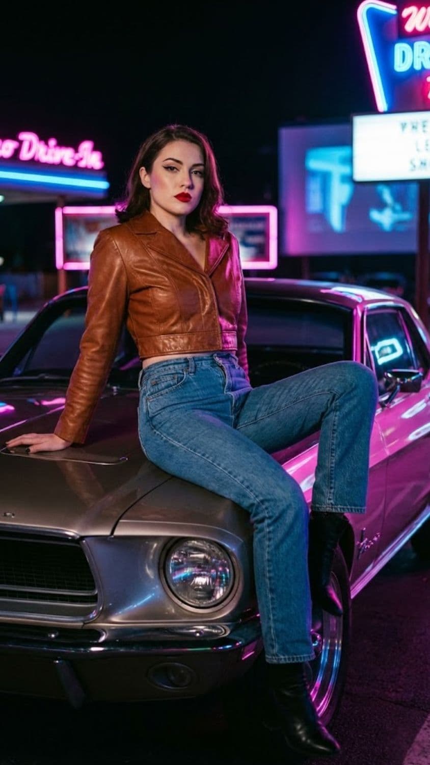 AI generated output for Classic Muscle Car Drive-In