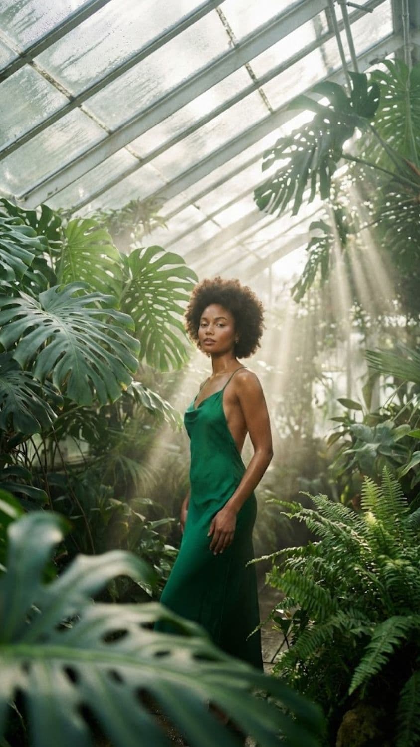 AI generated output for Lush Tropical Greenhouse Rainforest