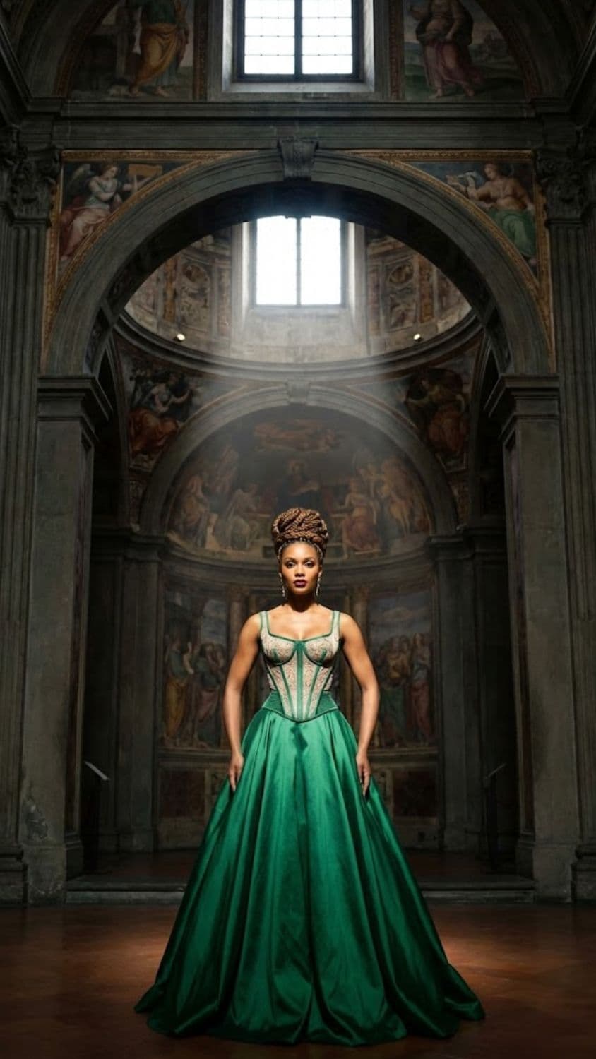 AI generated output for Renaissance Museum Archway Fashion