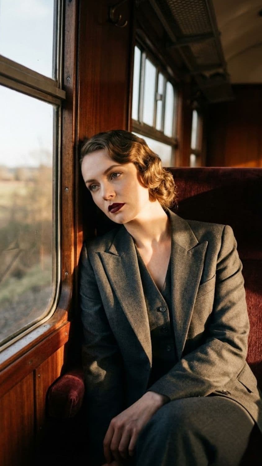 AI generated output for Vintage Train Cabin Cinematic